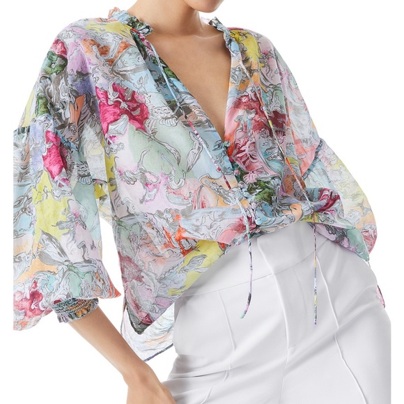 Alice + Olivia x X LOLA SCHNABEL Julius Tunic Blouse - Picture 3 of 10